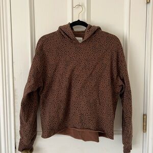 NWOT Abercrombie & Fitch Brown Leopard Print Hoodie